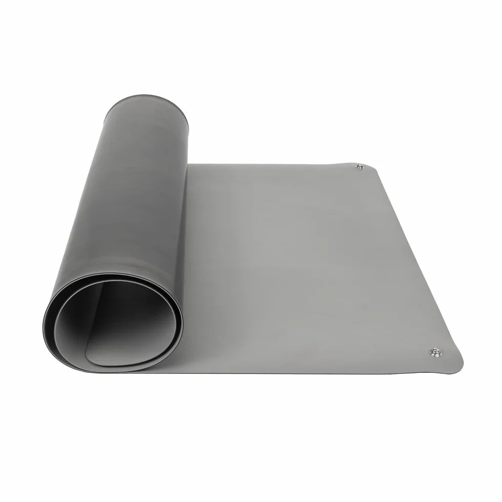 WETEC Rivestimento per tavolo, ESD, 1.000 x 10.000 mm, grigio platino, rotolo (tappetino protettivo ESD, tappetino da lavoro, antistatico, 1402.662 1402.662.L 1402.662.L 1402.662.R)