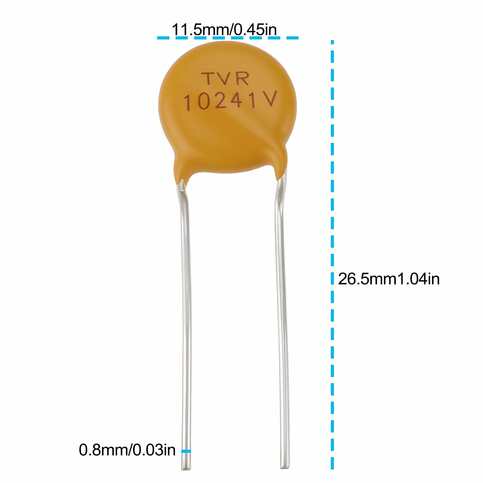 10x Varistore In Ossido Metallico TVR10241V 240V 150AC 200DC Compatibile Con TKS Protezione Contro Le Sovratensioni
