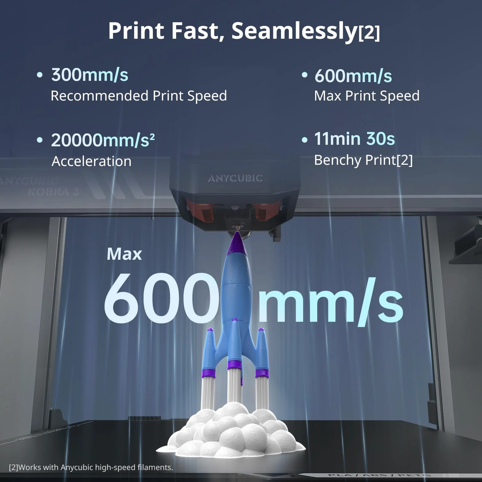 ANYCUBIC Kobra 3 Combo Stampante 3D Intelligente per la Stampa Multicolore (da 4 a 8 Colori), Stampante 3D FDM ad Alta Velocità di 600 mm/s,Grande Volume di Stampa 250 * 250 * 260mm