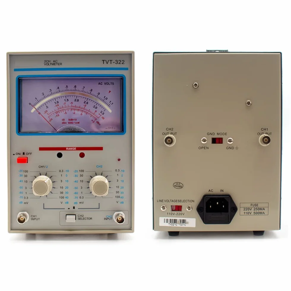 Millivoltmetro a Doppio Ago AC 220V, Display a Doppio Puntatore di Tensione 300uV-100V