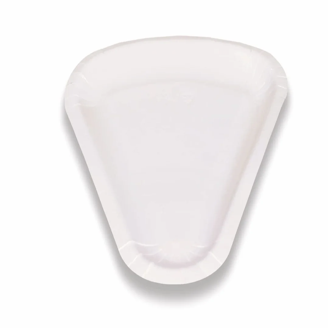 MAQA 100 pz Piatti pizza triangolari 25.5x23 cm Piatto trancio di pizza in cartoncino bianco Vassoio in carta per alimenti asporto 1/6 pizza
