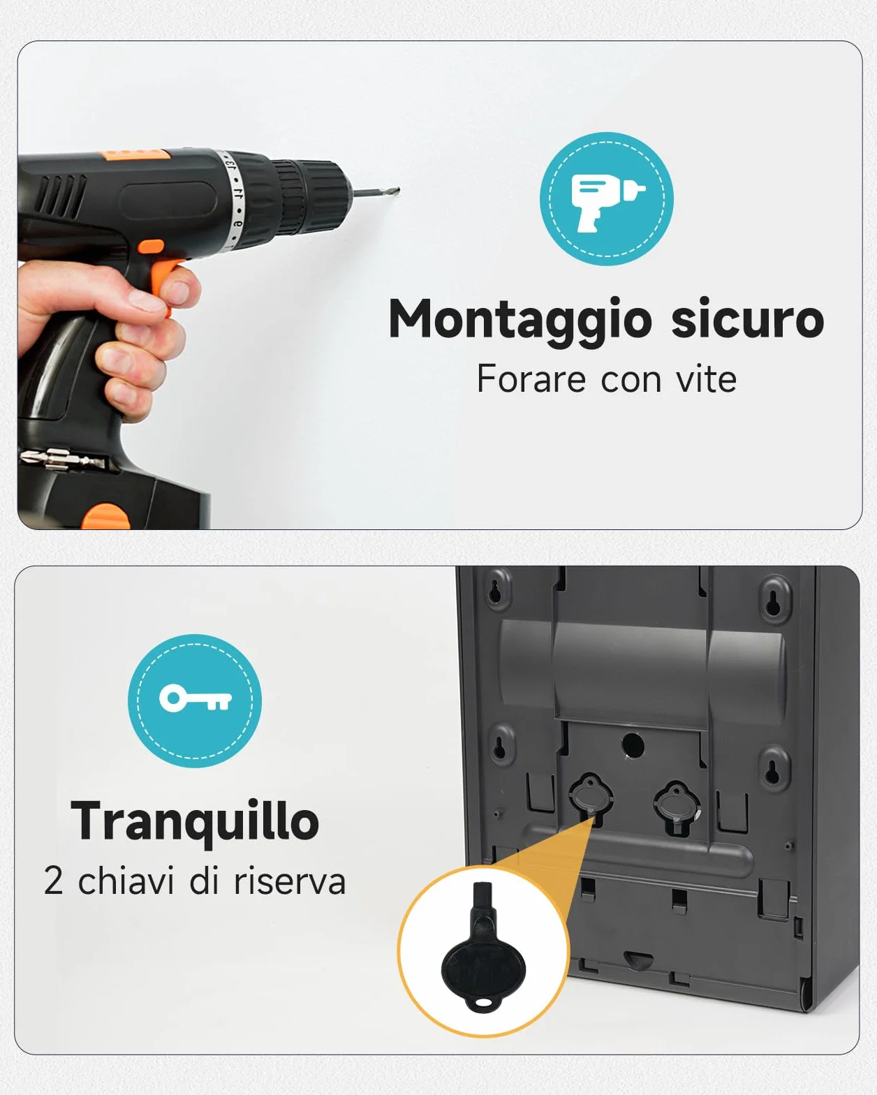 AIKE Dispenser Salviette Carta Parete 400-Fogli H2 H3 Piegati Z/V/C Multifold AK5302H