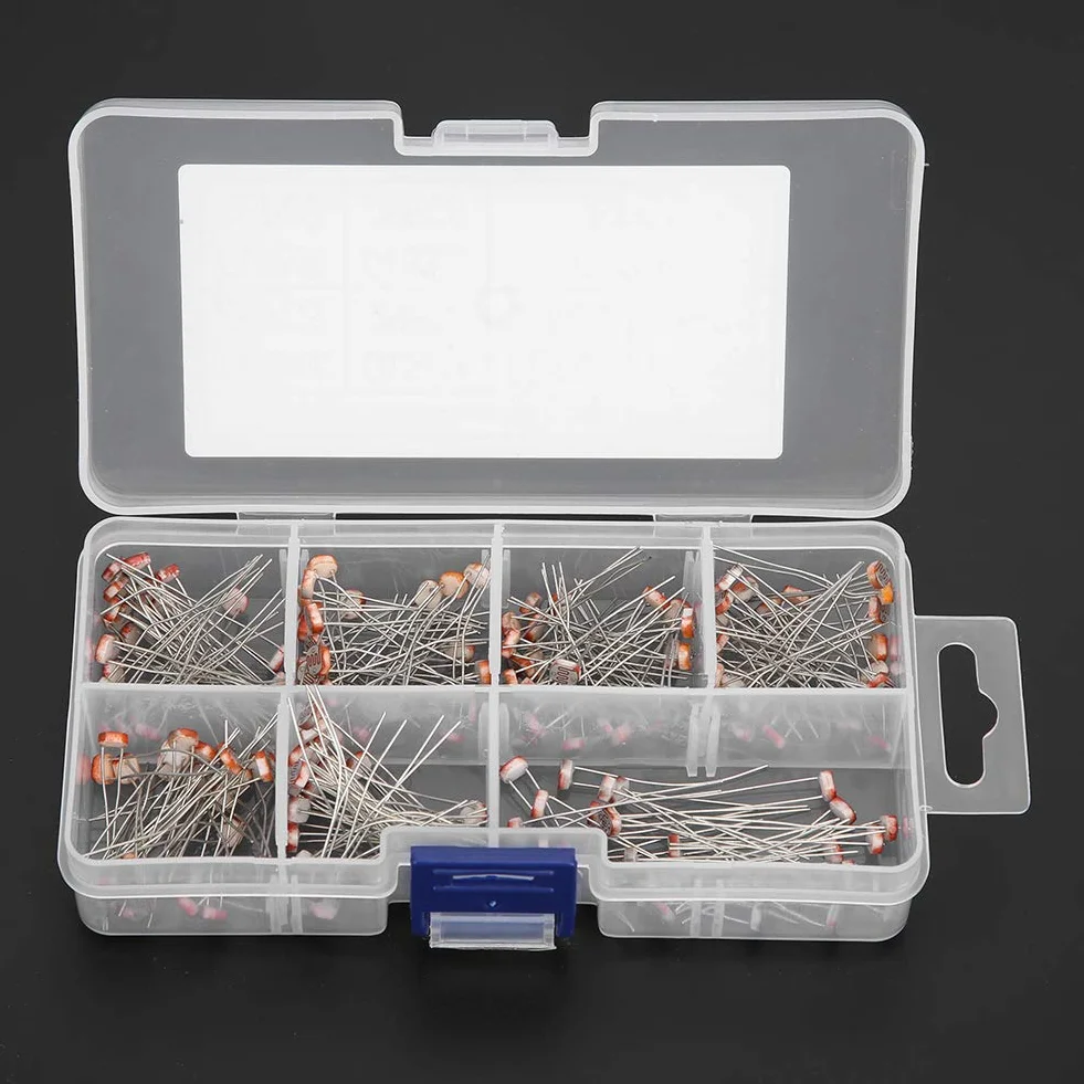 KIMISS Kit Fotoresistenza 175 Pezzi - GL5506 GL5516 GL5526 GL5528 GL5537 GL5539 GL5549 per Progetti di Elettronica Fai Te