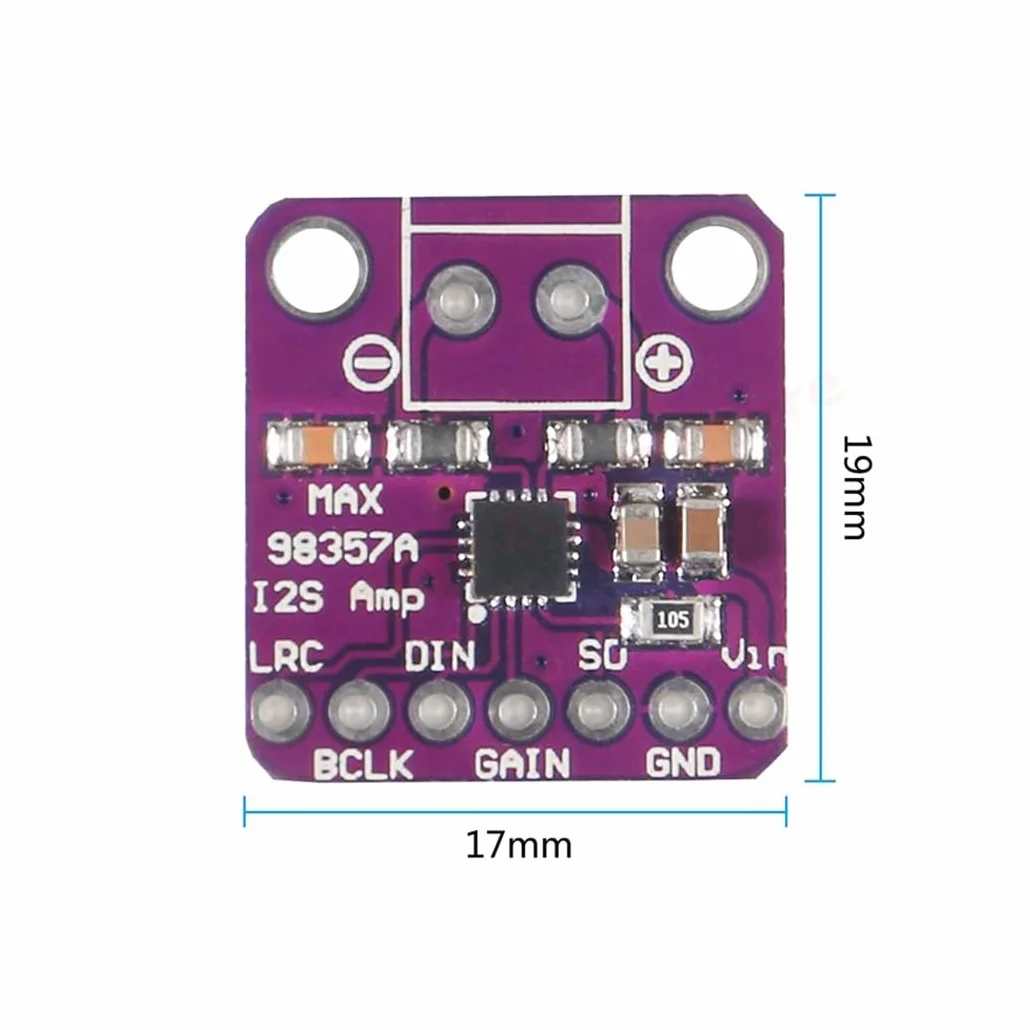 Hailege 3pcs MAX98357 Classe D Scheda amplificatore audio I2S 3W DAC Decoder Breakout Modulo Filterless Audio AMP Scheda