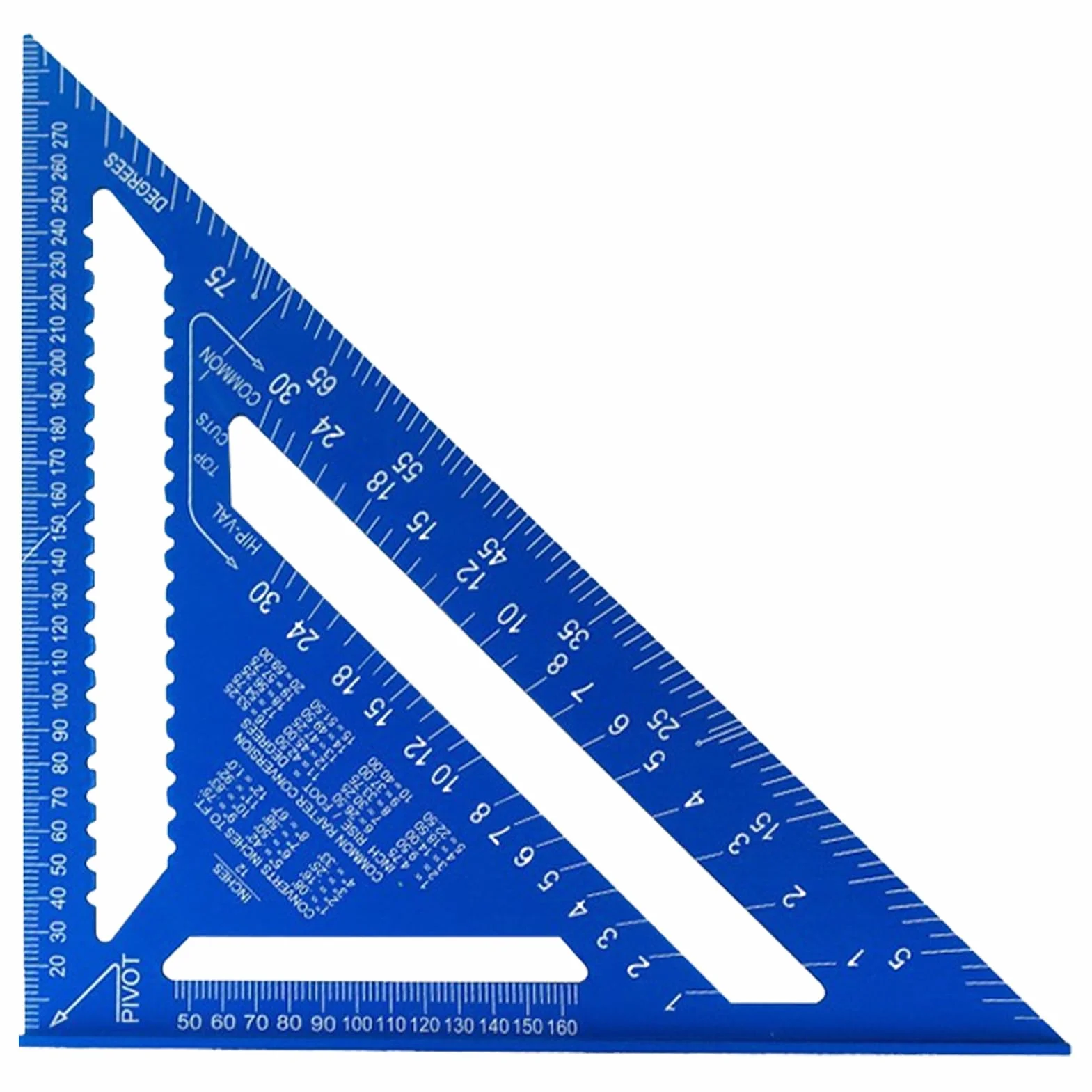 Righello triangolare in metallo strumento di misurazione di precisione falegnameria costruzione