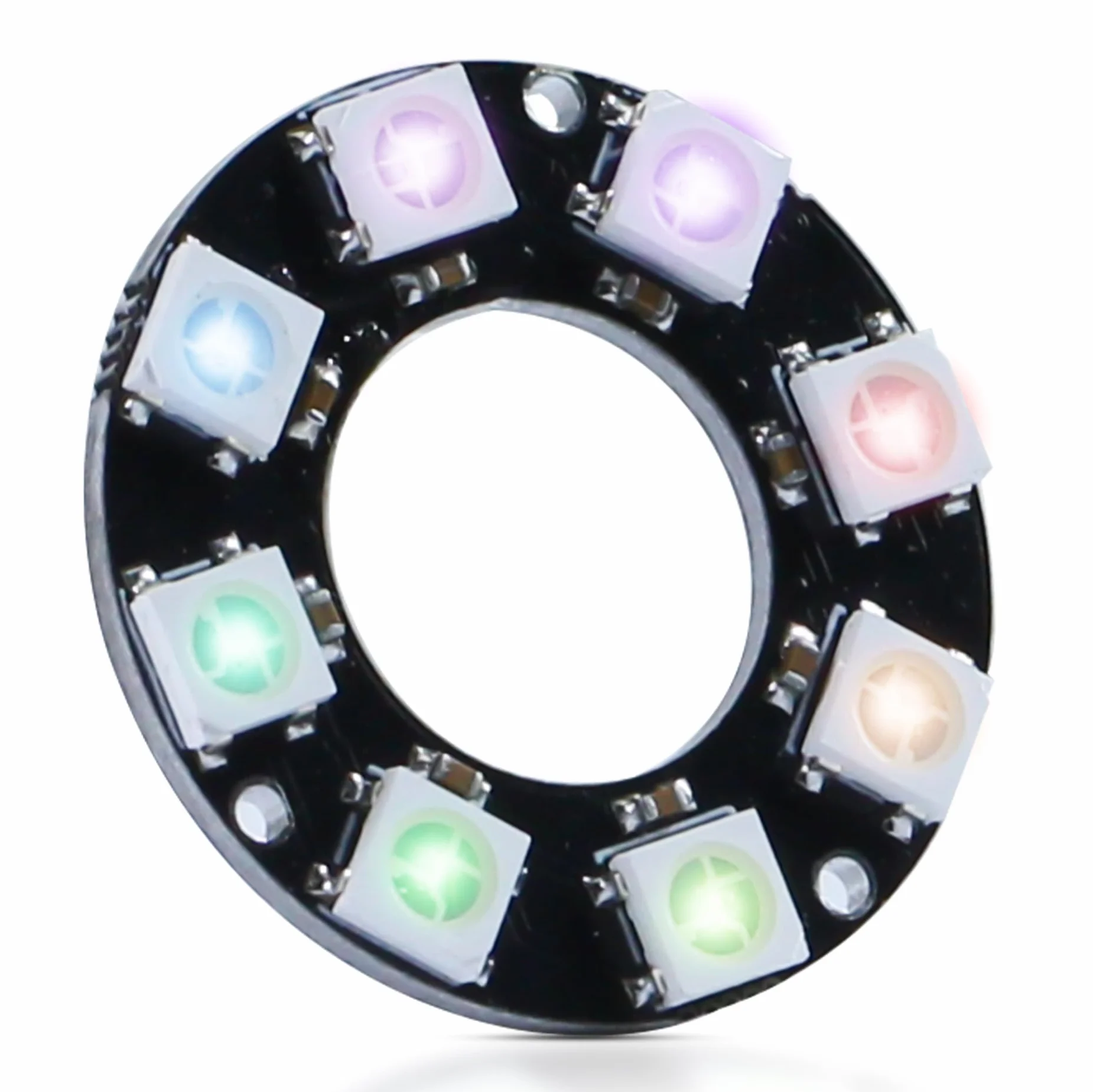 CUQI WS2812 RGB LED Ring 8 bit indirizzabile individualmente WS2812 LED diametro 50 mm per Arduino, Raspberry Pi, progetti fai da te