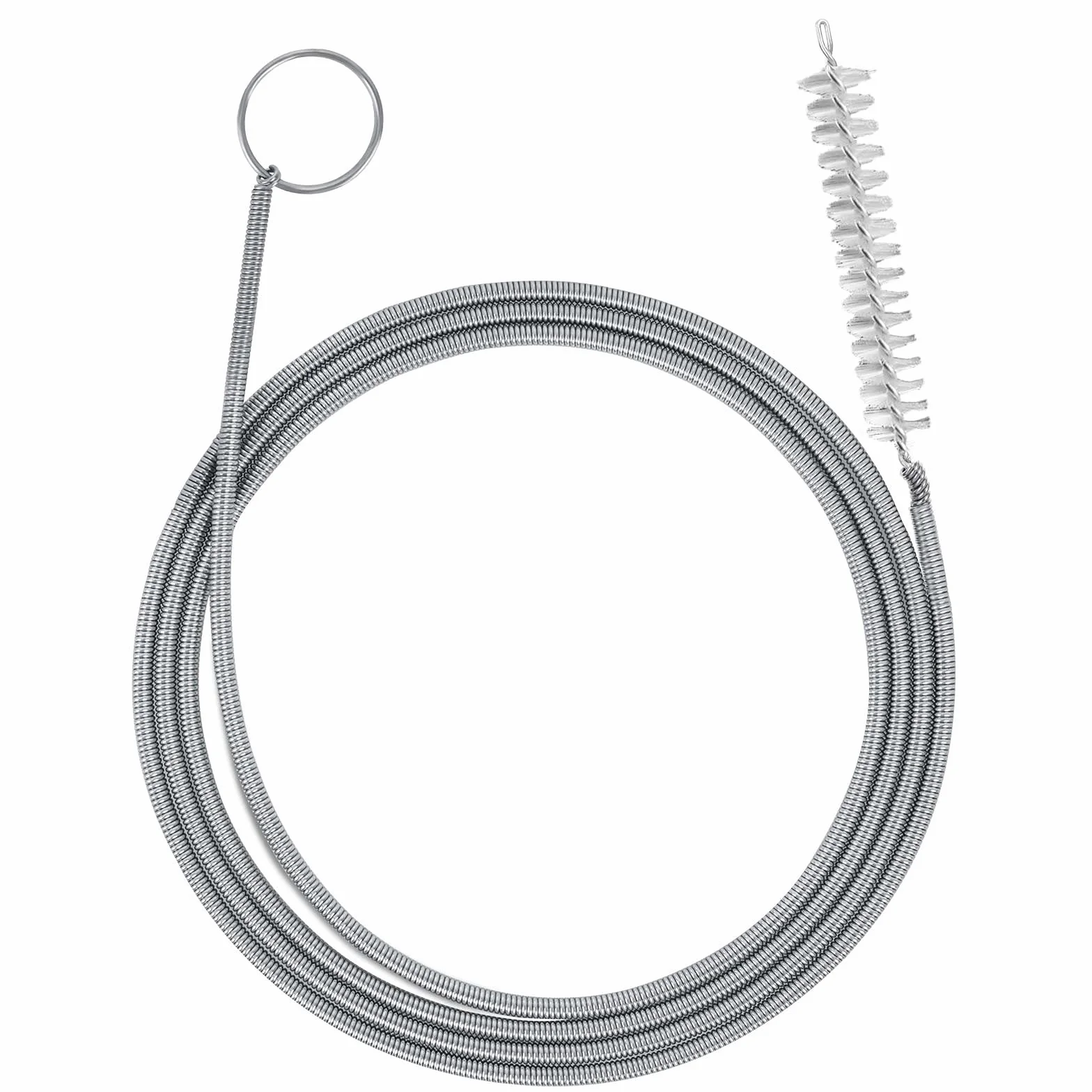 Spazzola di scarico flessibile per tubo lungo, 152,4 cm, spazzola per la pulizia con setole in nylon morbido con setole in nylon morbido, spazzola per la pulizia del tubo, strumento di dragaggio