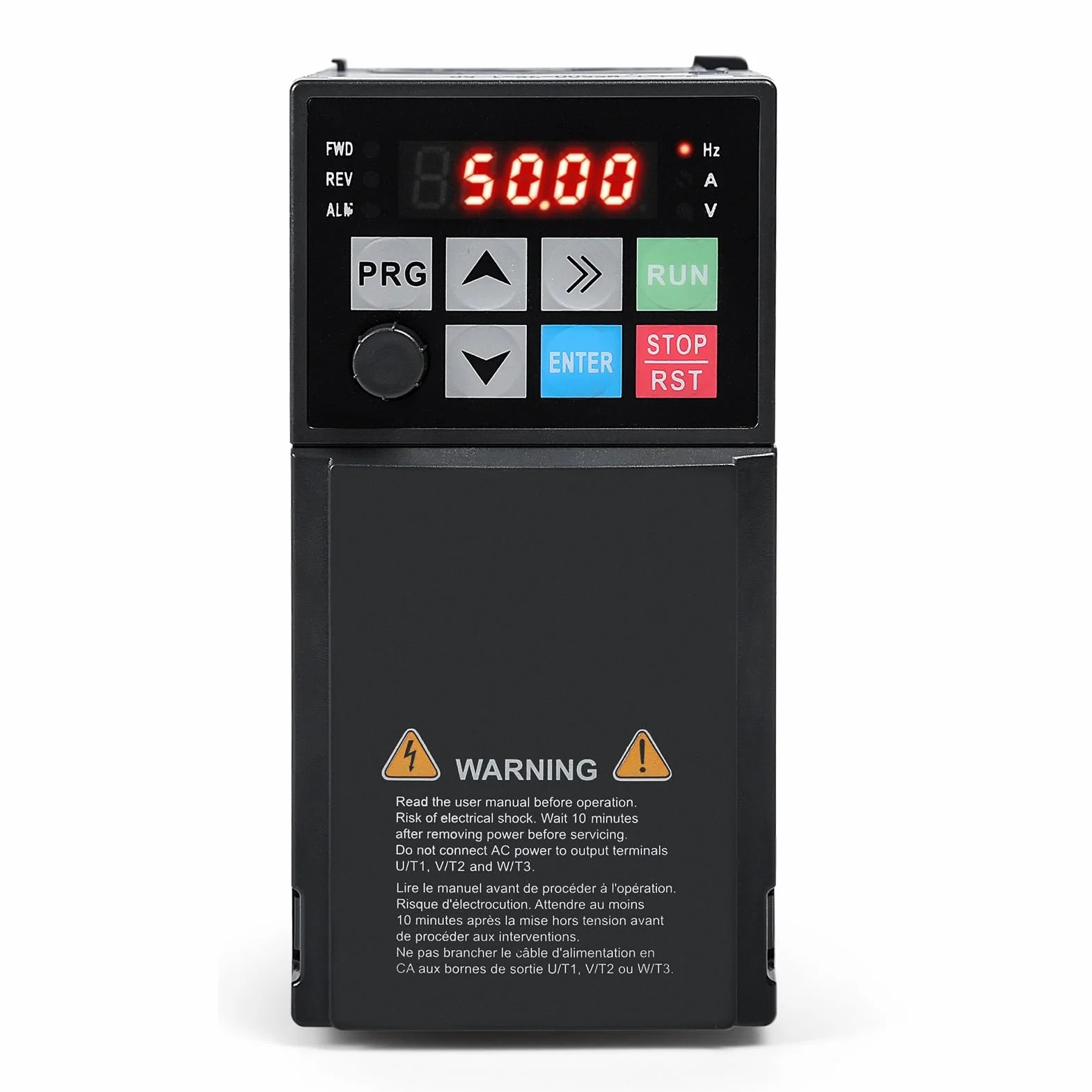 DEWIN Inverter per Motori Trifase 2.2 KW 220V Ingresso Monofase Uscita Trifase,Azionamento a Frequenza Variabile VFD Regolatore velocità del Motore 220V(Modello di Fabbrica:MS500-2S-2.2G）