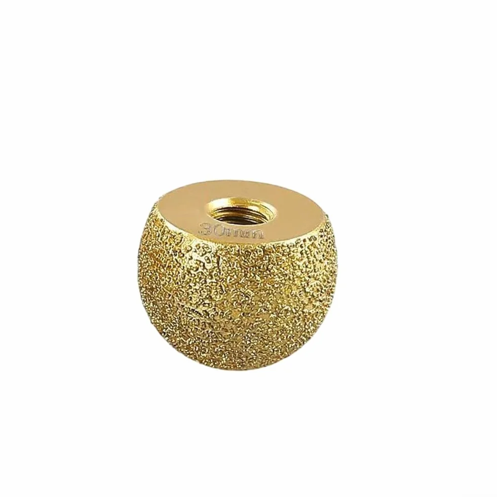 Mola diamantata a forma di fungo 10 mm per smerigliatrice angolare brasata vetro pietra finitura oro 3 pezzi