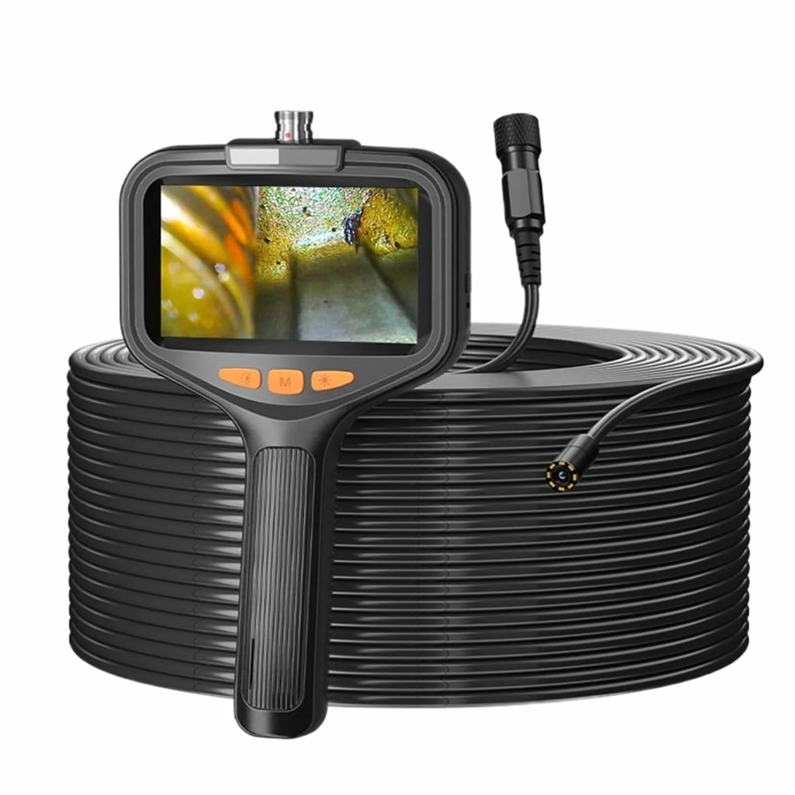 Telecamera for endoscopio portatile, cavo rigido con schermo da 4,3 pollici HD1080P 8MM/5,5MM del tubo con lente laterale anteriore Alta risoluzione(8MM Front Camera,15m)