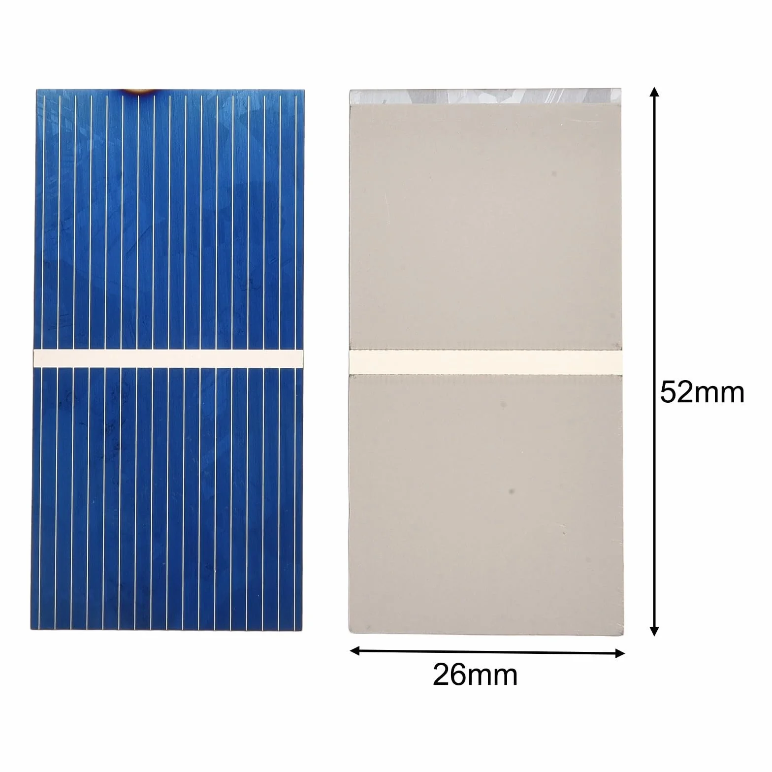 Mini-pannelli solari policristallini, celle solari 0,5 V 400 mA per progetti fai da te, giocattoli e display alimentati a energia solare, 26 mm x 52 mm kit di celle solari per esterni