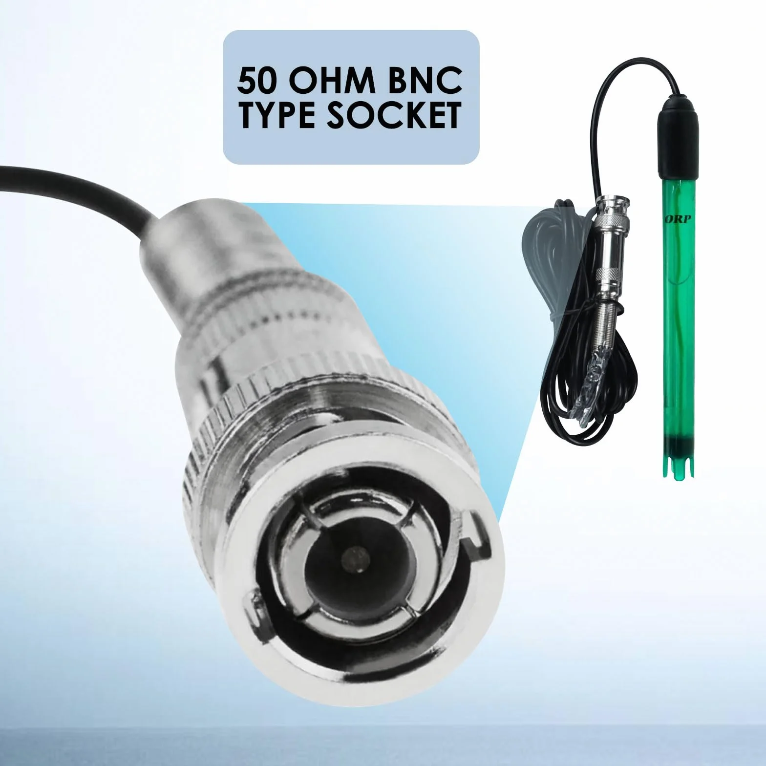 Elettrodo ORP Sostituibile con Connettore BNC Cavo Lungo 300 cm (10 ft) Alta Precisione (-1999-1999 mV) Per Piscine, Spas, Acquari, Acqua Potabile & Laboratori