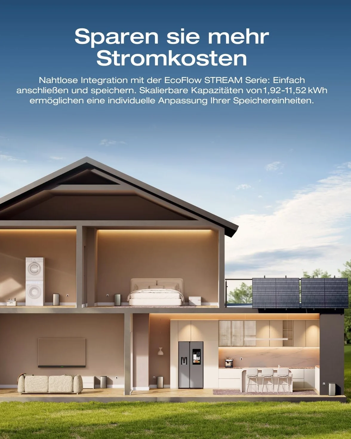 EcoFlow Stream 800 W Centrale elettrica da balcone Solarway 1000 Wp 800 W Inverter