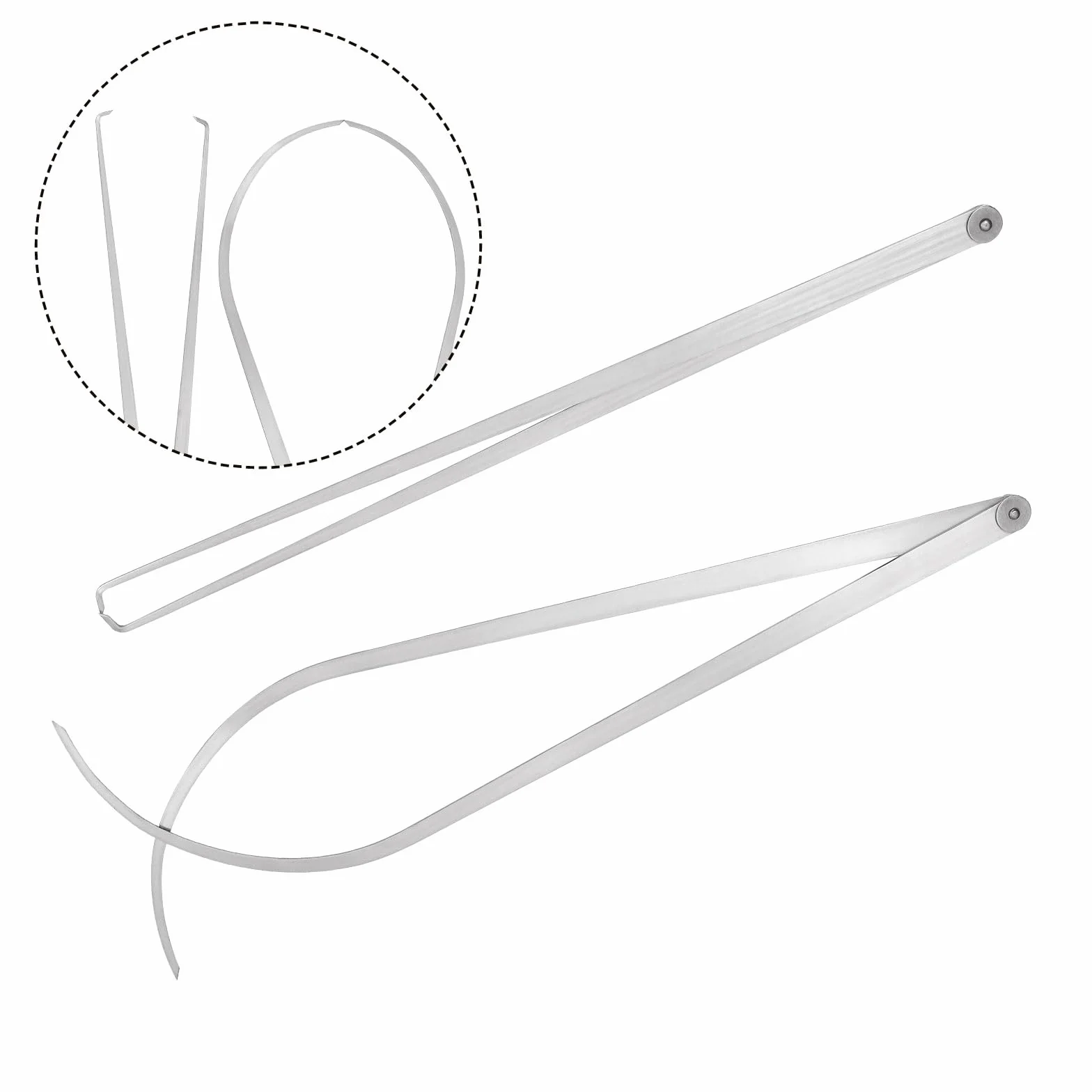 QUARKZMAN Suport Calibro Fisso Interno Esterno 800mm 32 Pollici Acciaio Inossidabile