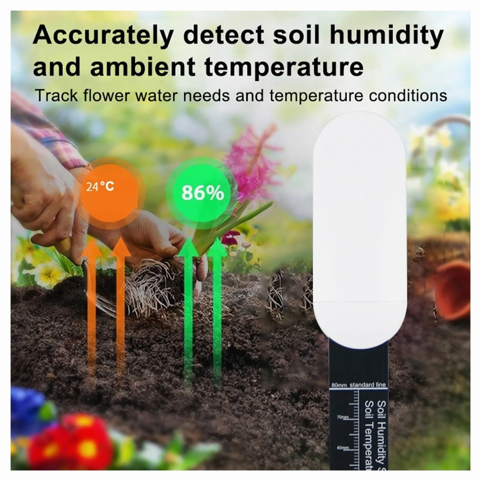 Misuratore di umidità, Tester del terreno, sensore di umidità, temperatura, umidità, monitor APP, automazione del giardino, rilevatore di irrigazione(10 pcs)