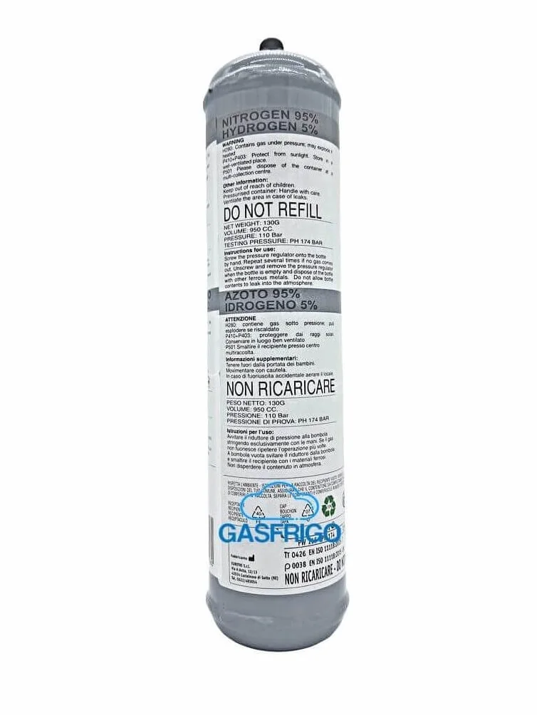 BOMBOLA CARTUCCIA AZOIDRO DA 1 LT. x PROVA TENUTA IMPIANTO AZOIDRO