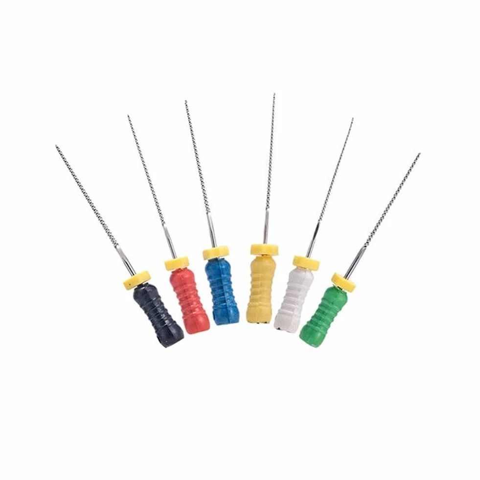 18 lime dentali endodontiche K, uso manuale, 25 mm (45 – 80 #)
