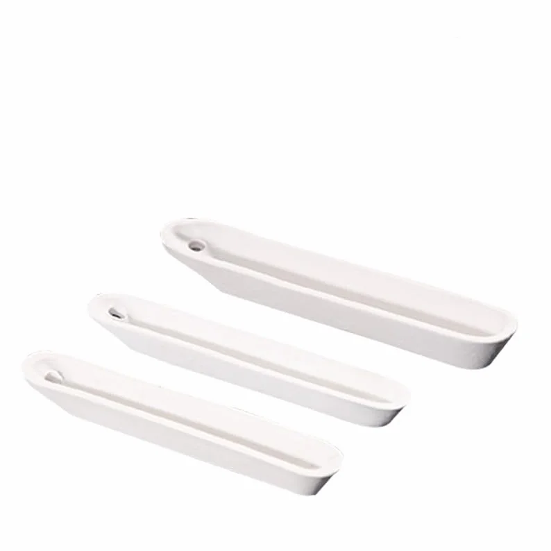 5 pezzi di crogioli in ceramica da laboratorio - portacampioni ad alta temperatura for forni a muffola tubolare(Square 120x60mm)