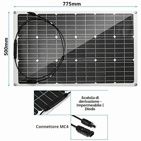 Kit pannello solare 1000W 2PCS 500W, con doppie porte USB, pannello solare flessibile Off Grid System 18V modulo monocristallino fotovoltaico