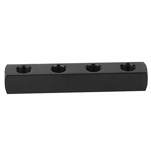 Separatore Collettore Aria Pneumatica 3 Vie 4 Vie Blocco Alluminio Connessione Rapida BSPP 1/4 Pollice