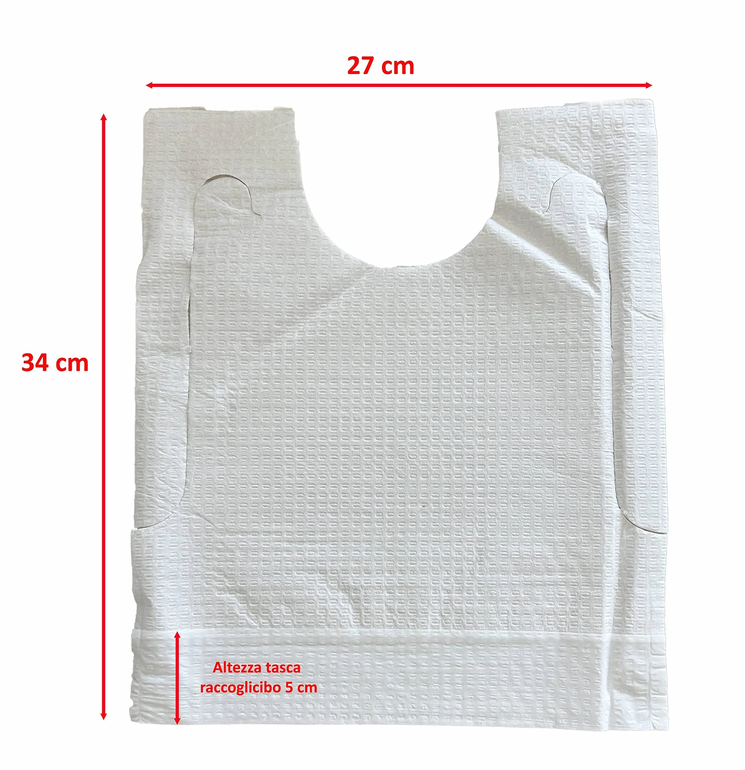 monoutile 100 pz bavaglini usa e getta bambini 27x34 cm, bavette pappa svezzamento con tasca raccogli briciole, Bavaglini neonato impermeabili