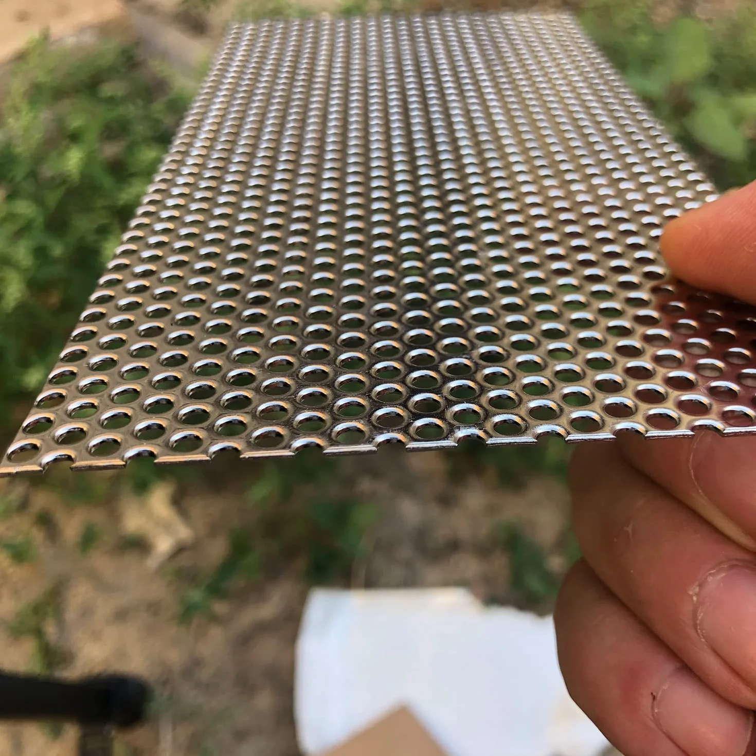 Lamiere perforate in acciaio inox 304 - Lamiera perforata in acciaio inox - 19Ga 0,1 "Foro (circa 3 mm) 200 mm x 100 mm - Materiale dello schermo del foglio di maglia metallica