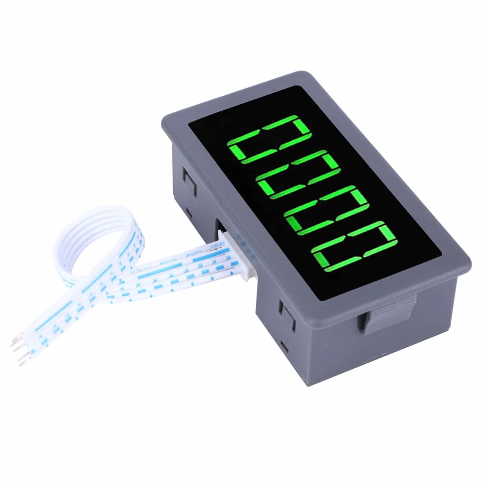 Contagiri Motore Digitale LED Verde 4 Cifre 10-9999 RPM Sensore Hall Magnete Rotondo Display 0,56 Pollici 8-24V Dimensioni 79x26x43mm