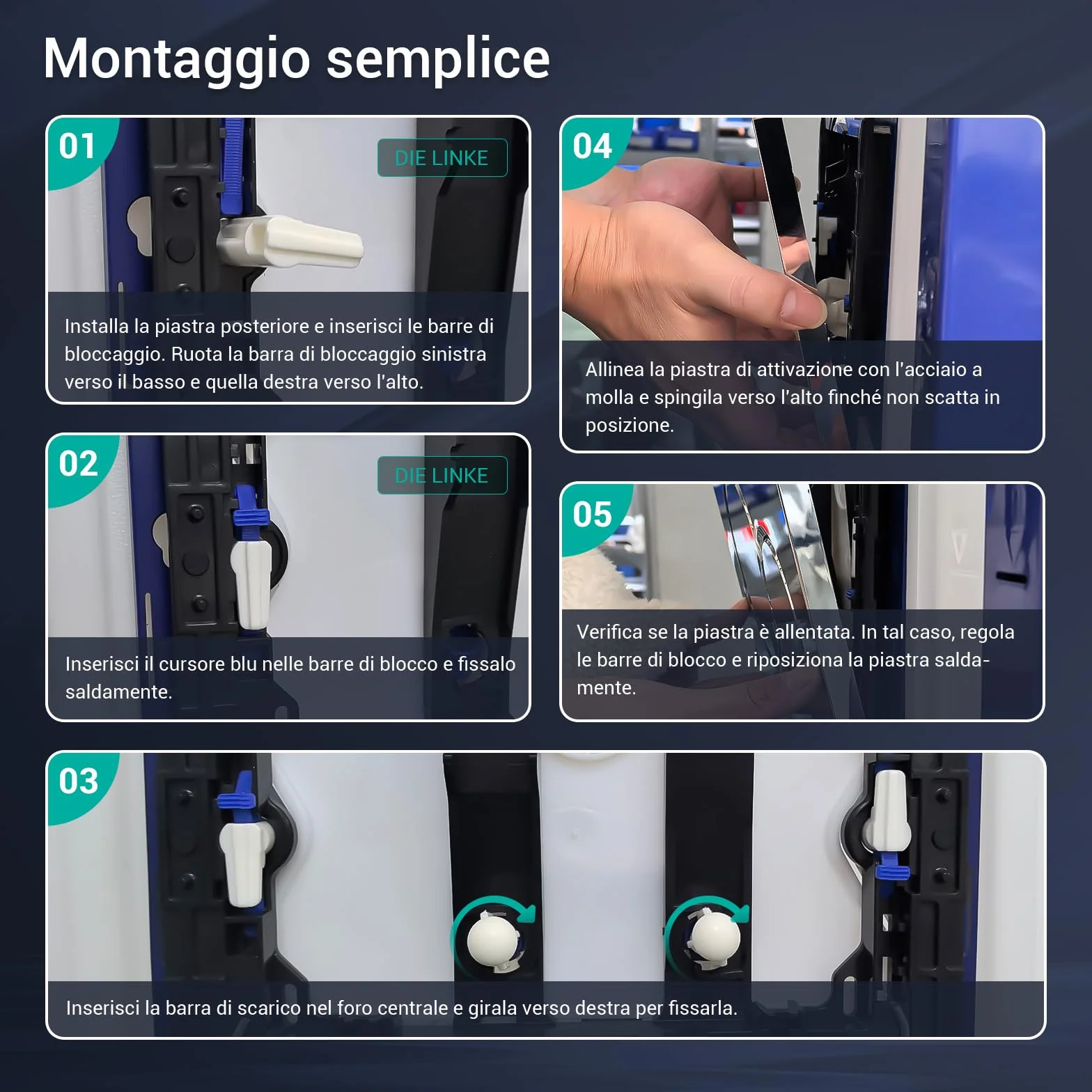 Empyreal Piastra di Ricambio per Pannello Frontale Cassetta WC, Set Aste Scarico e Telaio Fissaggio, Per Geberit Sigma 20 Serie 115.882, Doppio Scarico, Nero