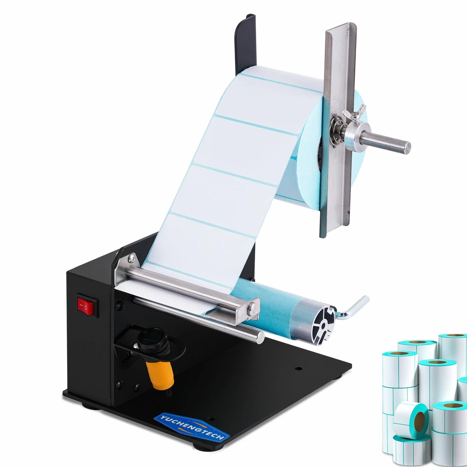 YUCHENGTECH Distributore Automatico di Etichette Dispenser Etichette Adesive 6 pollici/s Larghezza 5-120 mm Lunghezza 3-120 mm per Etichette Autoadesive/PET/PVC
