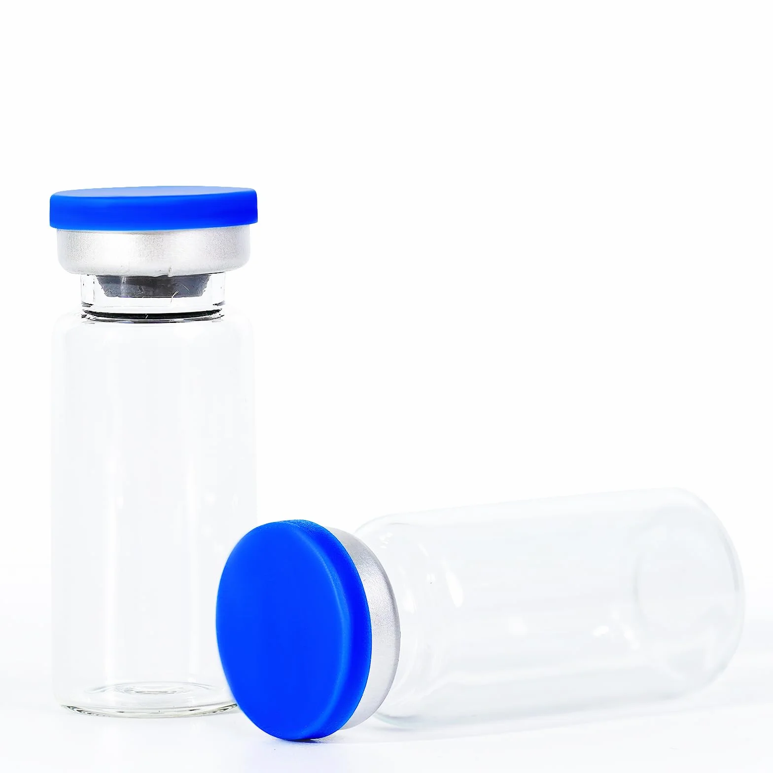 Flaconcini di vetro da 10 ml, vuoti, sterili, con tappi e gomma, fiale sigillate in laboratorio per campioni di liquidi (10 pezzi)