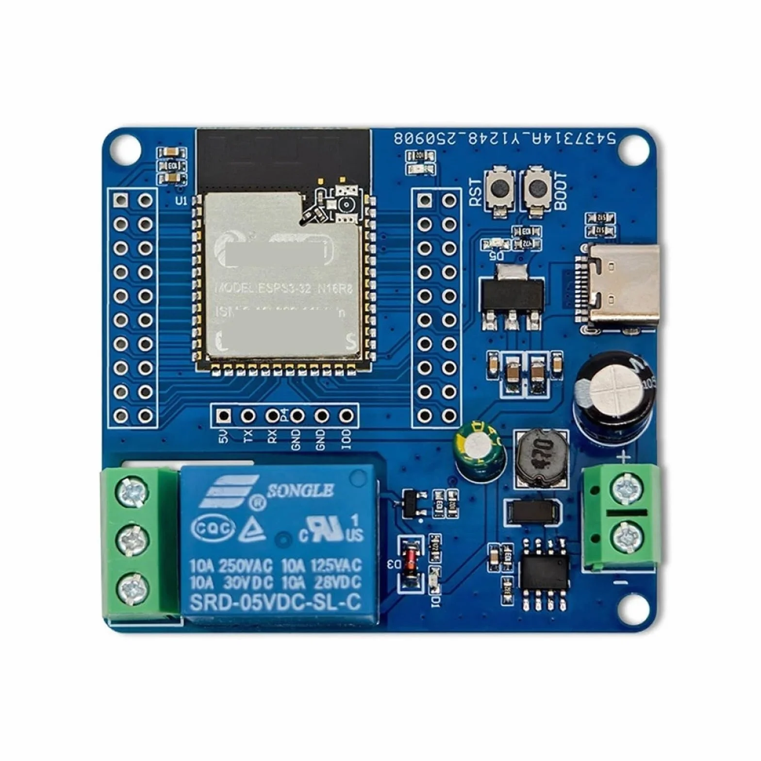 Modulo relè PLC WF BT Modulo relè singolo ESP32S3 Alimentazione USB + UART Masterizzazione 2x20Pin Scheda di sviluppo riservata