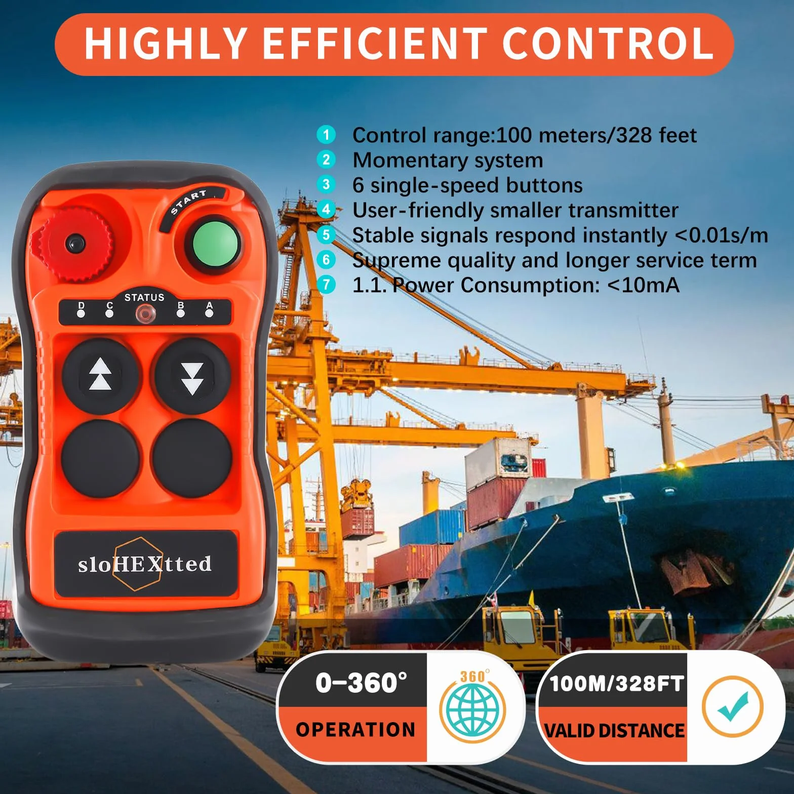4 canali Pulsante Telecomando per gru senza fili Industriale Trasmettitore e ricevitore 12V 24V radio per Paranco elettrico a catena Argano Gru a ponte Controllore