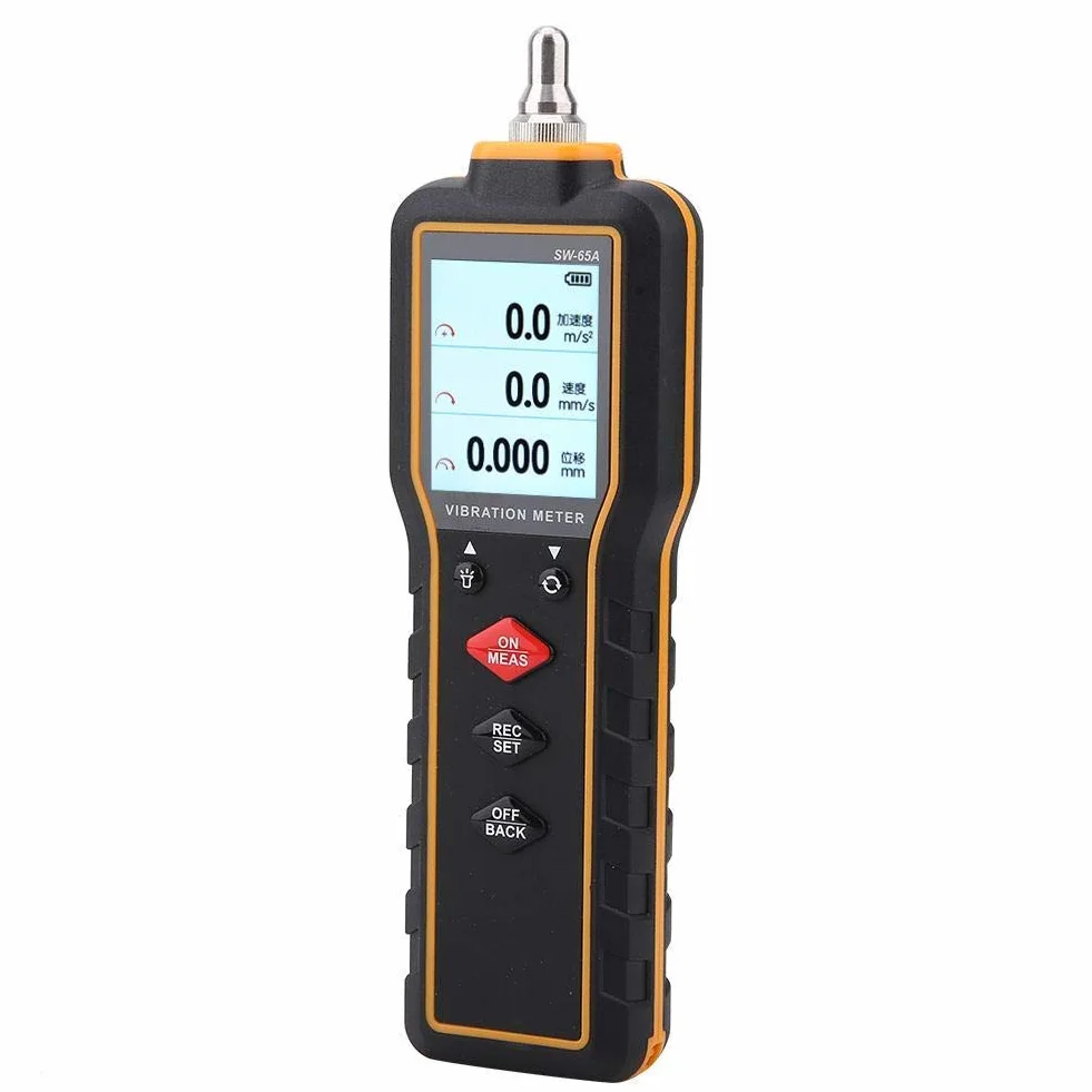 Walfront Misuratore di Vibrazioni, SW-65A, Misuratore di Vibrazioni, Palmare, Misuratore di Vibrazione, Misuratore di Misurazione, Vibrometro Analizzatore