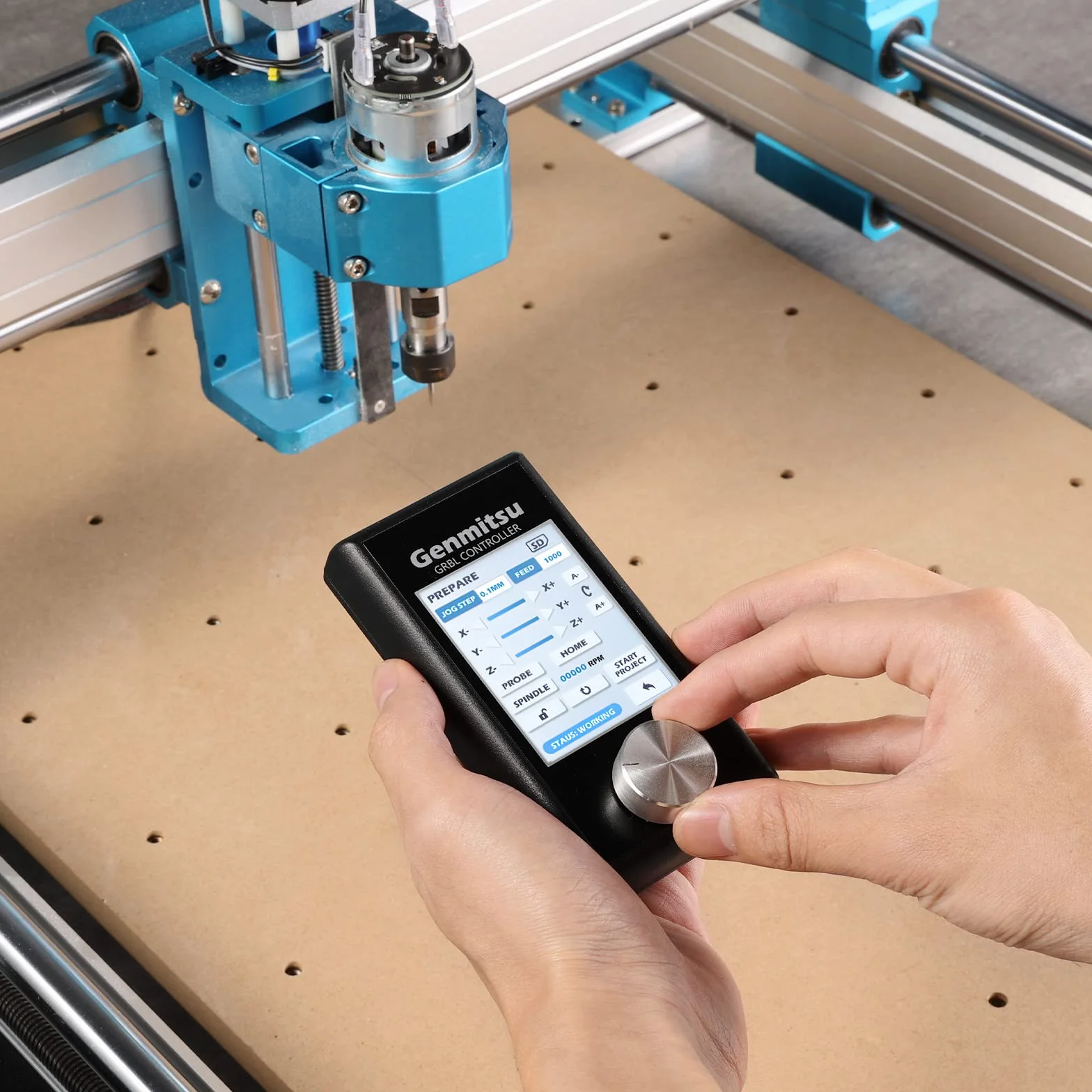 Genmitsu CNC fresatrice modulo di controllo offline, manopola per controllo offline e 4 assi Genmitsu 4040-PRO, 4040 Reno