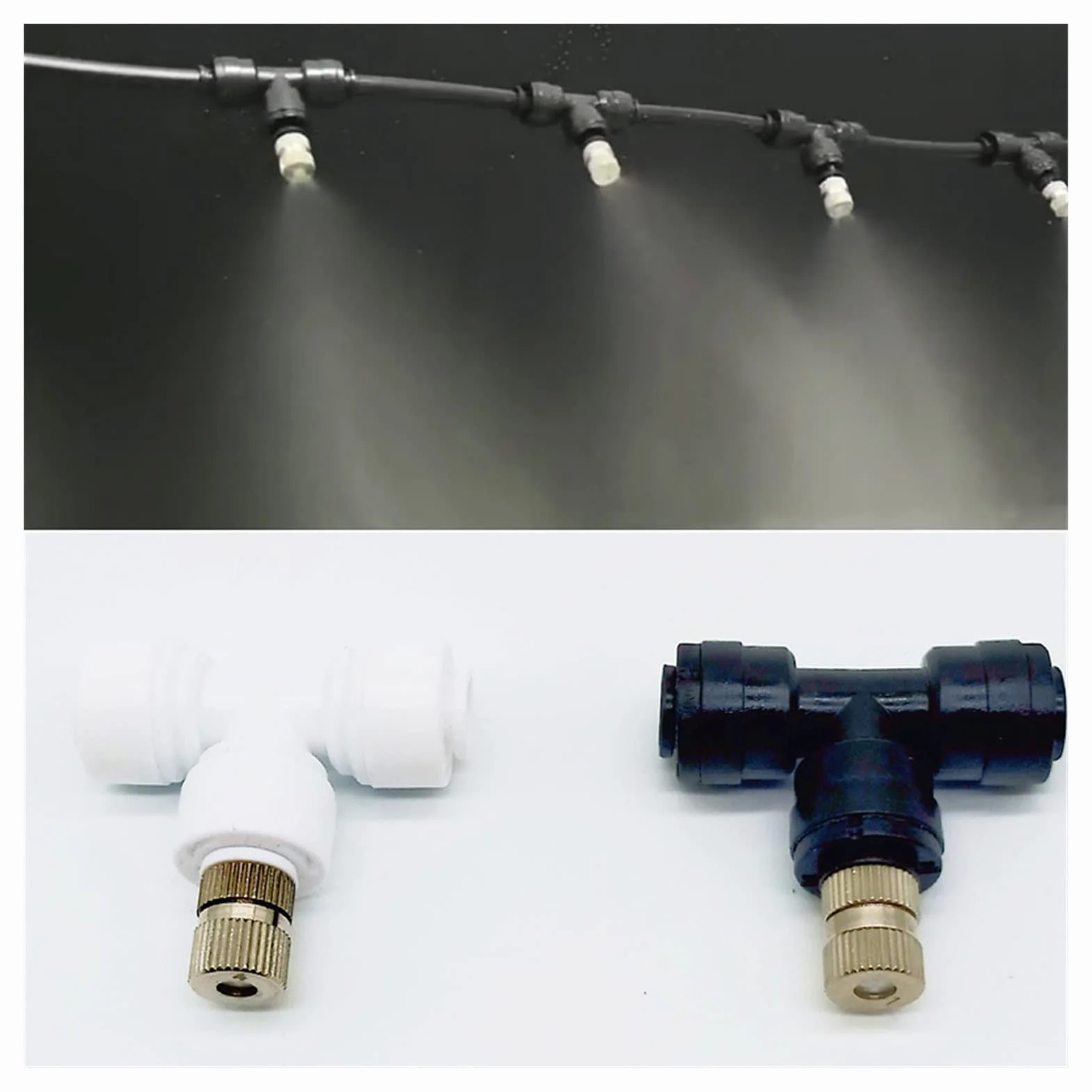 50 ugelli a goccia per irrigazione da giardino a bassa pressione con attacco rapido da 0,2-0,6 mm per nebulizzazione d'acqua per irrigazione da giardino in sistema di raffreddamento a nebulizzazione