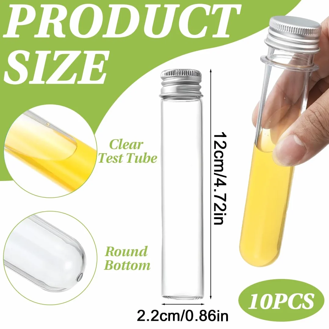 Bottiglie Di Vetro Piccole 30 Ml con Tappo A Vite In Alluminio – Flaconi Portatili Ermetici per Campioni Spezie Gioielli
