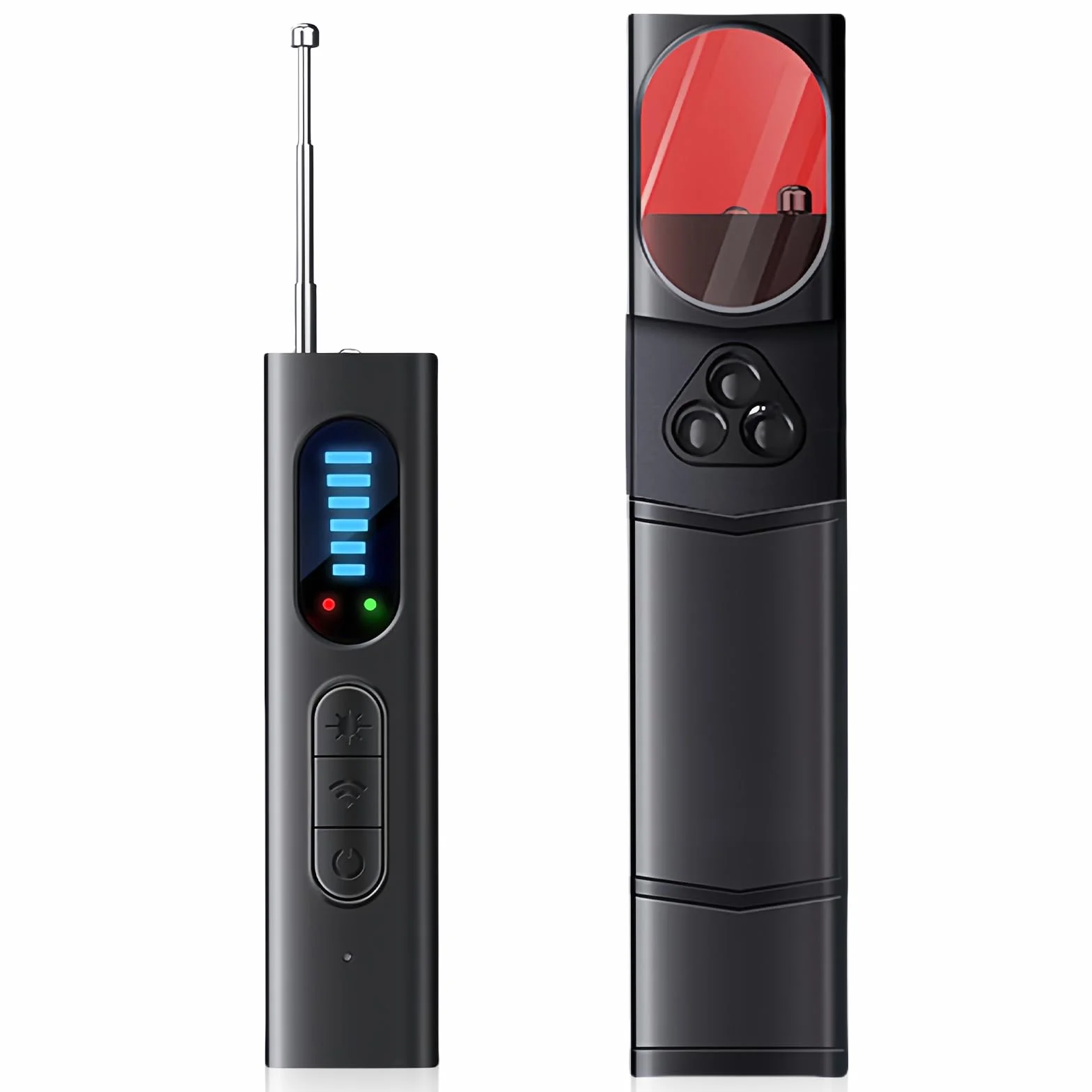 Rilevatore di microspie, rilevatore di telecamere nascoste 5 in 1, con 5 livelli di sensibilità, rilevatore di telecamere nascoste, rilevatore di telecamere spia, per hotel, casa, viaggi