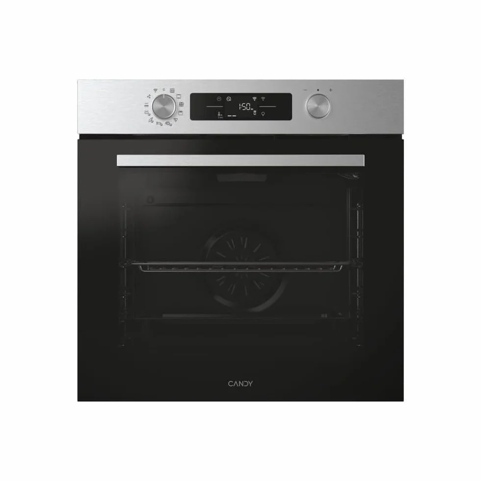 Candy Bake 800 Forno Elettrico da incasso, 78 Litri, Classe A++, 6 livelli di cottura, 12 modalità di cottura, Funzione Pizza, Connesso, 59,5x59,5x56,8 cm, Nero/Acciaio Inox - CA6 N5B3EYTX