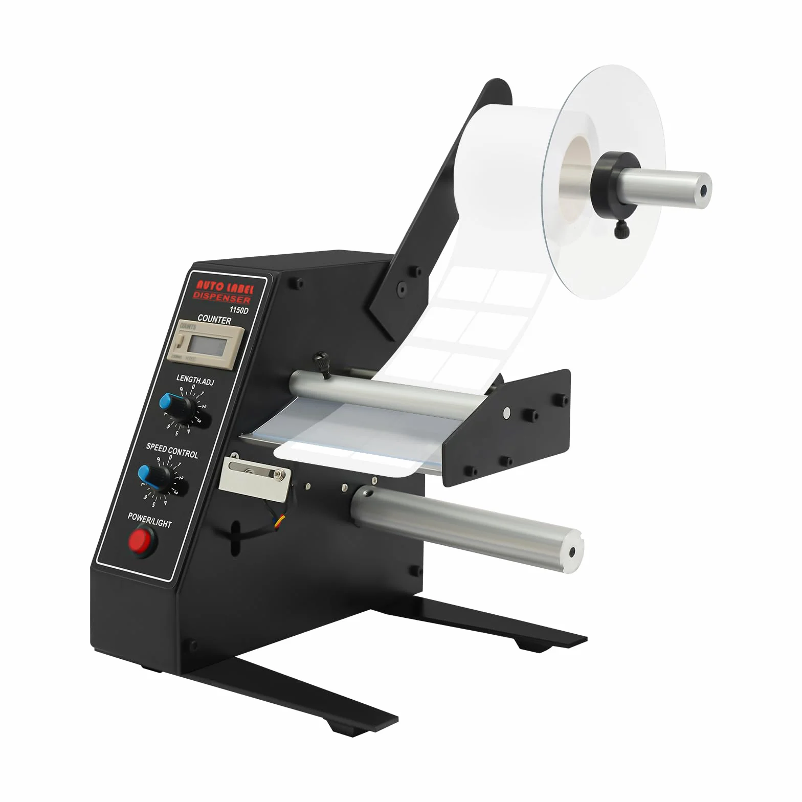 Distributore automatico di etichette, separatrice di etichette con 0-999999 conteggio automatico 9 velocità e lunghezze dispenser di etichette per etichette autoadesive, etichette codici a barre, ecc