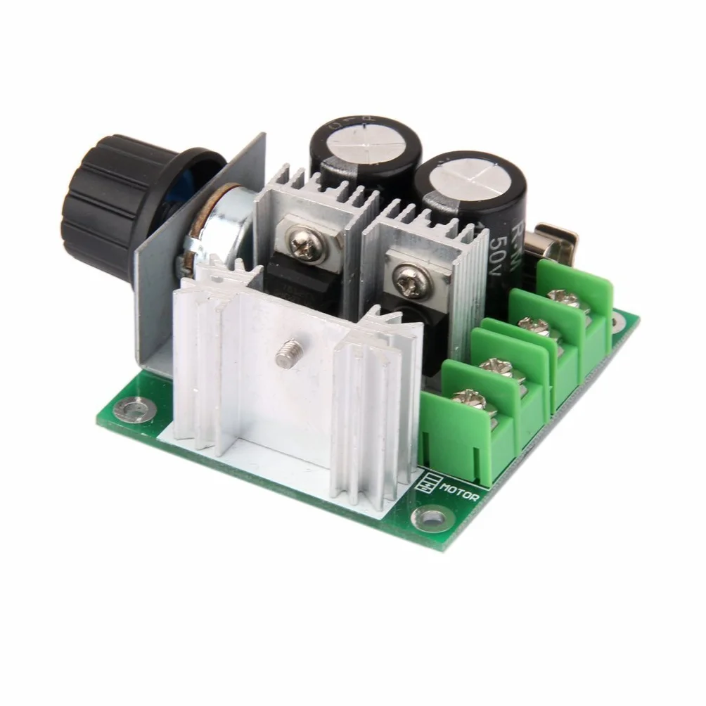 DollaTek Regolatore di velocità del Motore DC PWM 12V-40V 10A con manopola