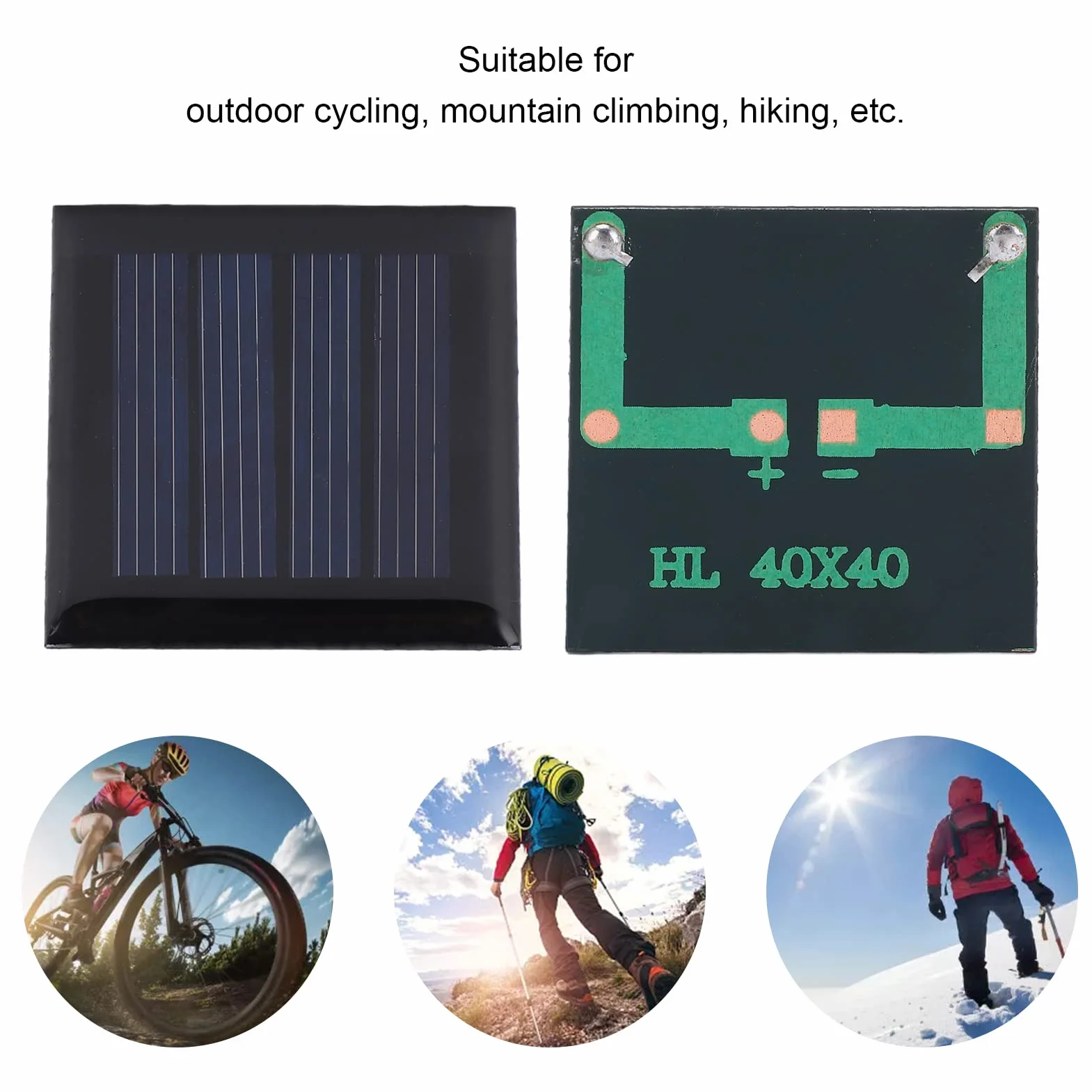 Pannelli Solari, 2 Pezzi 2V 210MA Micro Pannelli Solari Mini Celle Solari Portatili Materiali per Giocattoli Elettrici Fai-da-te Celle Fotovoltaiche Caricatore 40x40mm per Esterno
