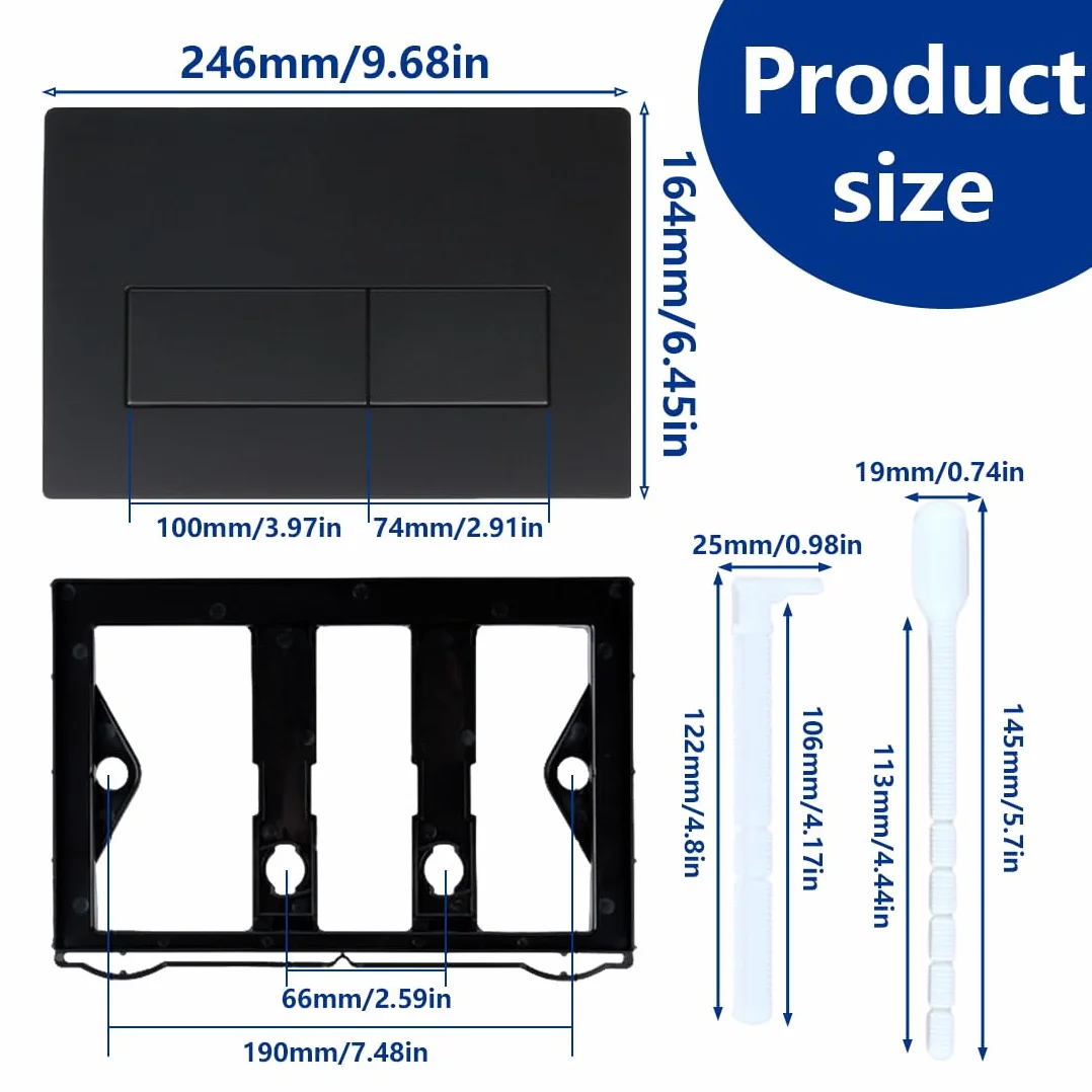 Geberit Sigma 01 Placca Di Comando Wc Doppio Scarico Nero Piastra Di Ricambio