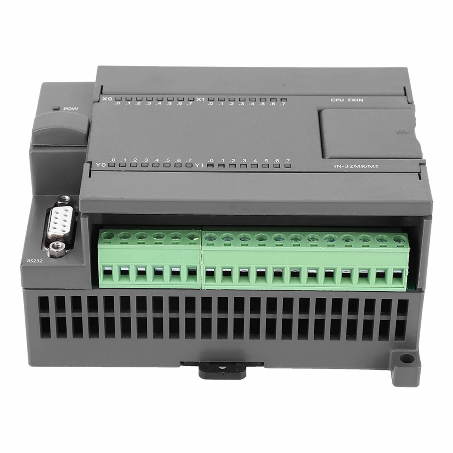 Controller PLC 4 Canali 24V DC, Scheda di Controllo Logico Programmabile 32 Bit MCU, 16 Ingressi 16 Uscite Transistor, Compatibile FX1N-32MT, Impiego Industriale
