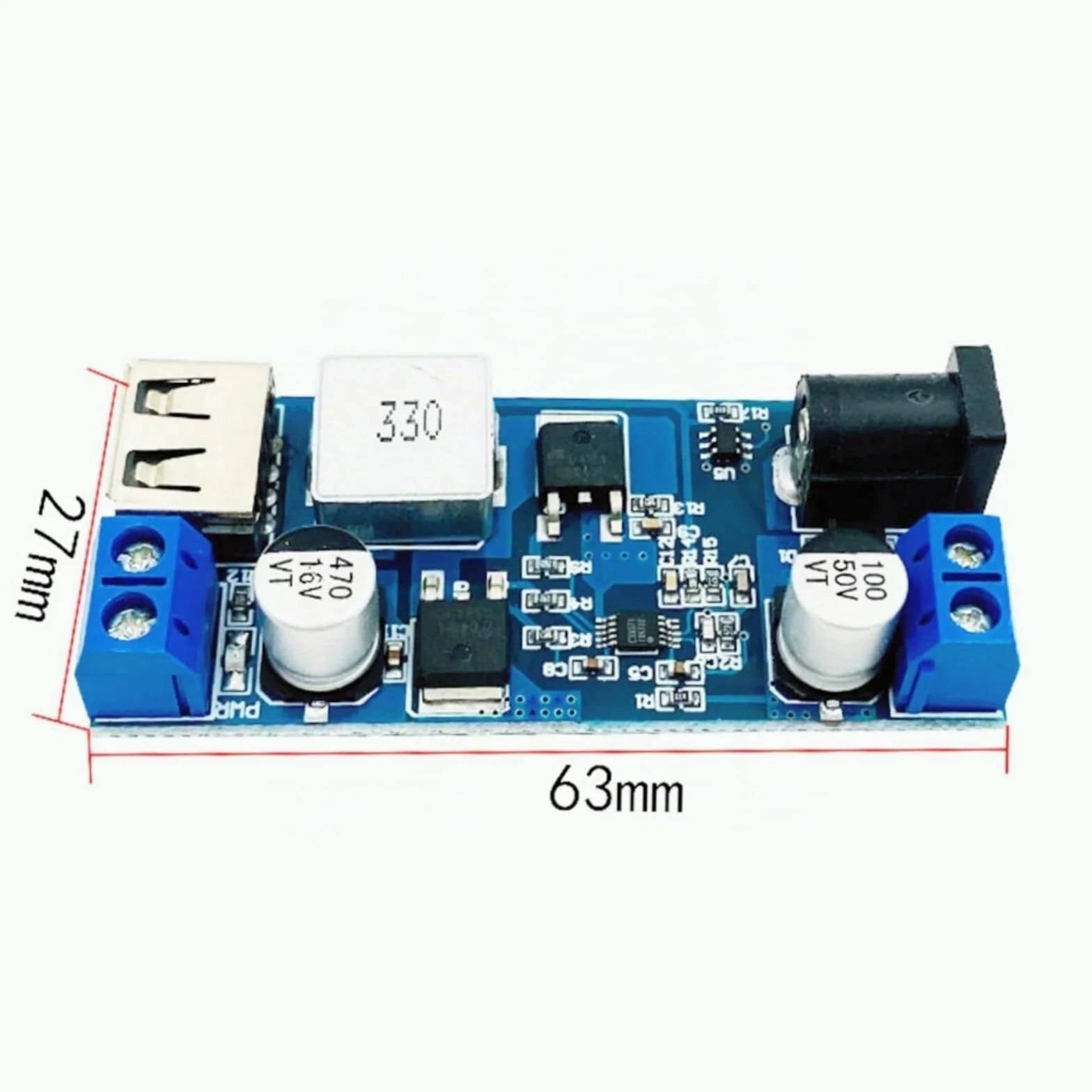 9-36V Step Down a USB 5V Dual Output Voltage Regulator Board