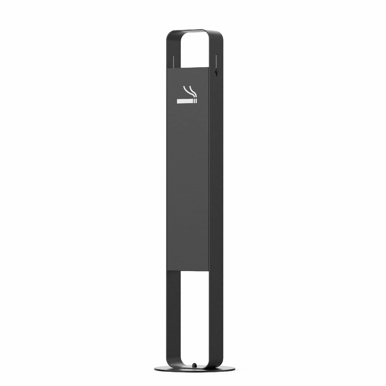 Posacenere in acciaio inox – Posacenere da esterno con apertura su un lato, ideale per cortili, cortili e spazi pubblici