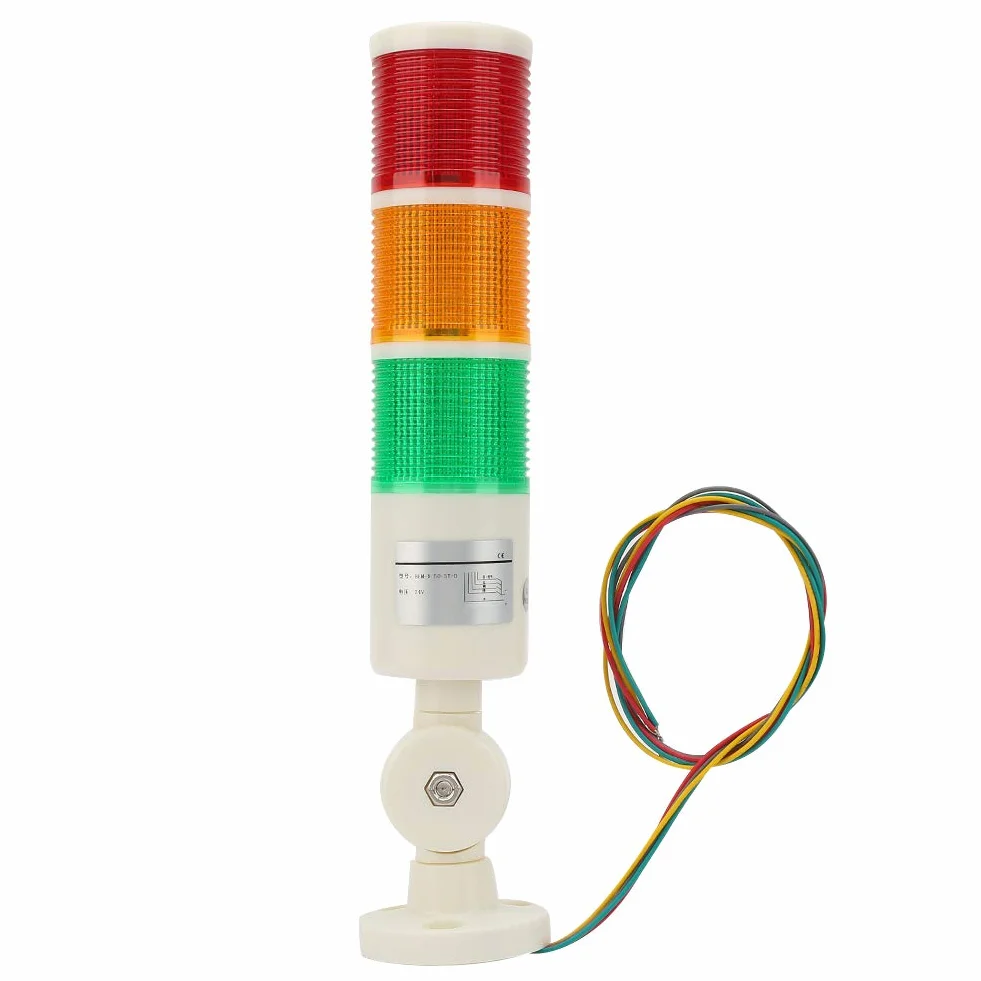 Grande Semaforo a LED, Torre di Segnalazione a LED Pieghevole Allarme Remoto Luce 24VDC Riscaldamento Industriale 3 Strati
