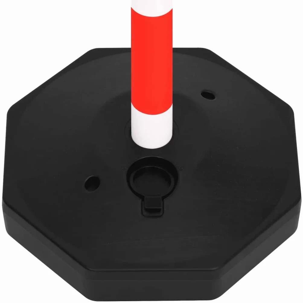 vidaXL Set di Pali Stradali con Catena in Plastica di 10 m
