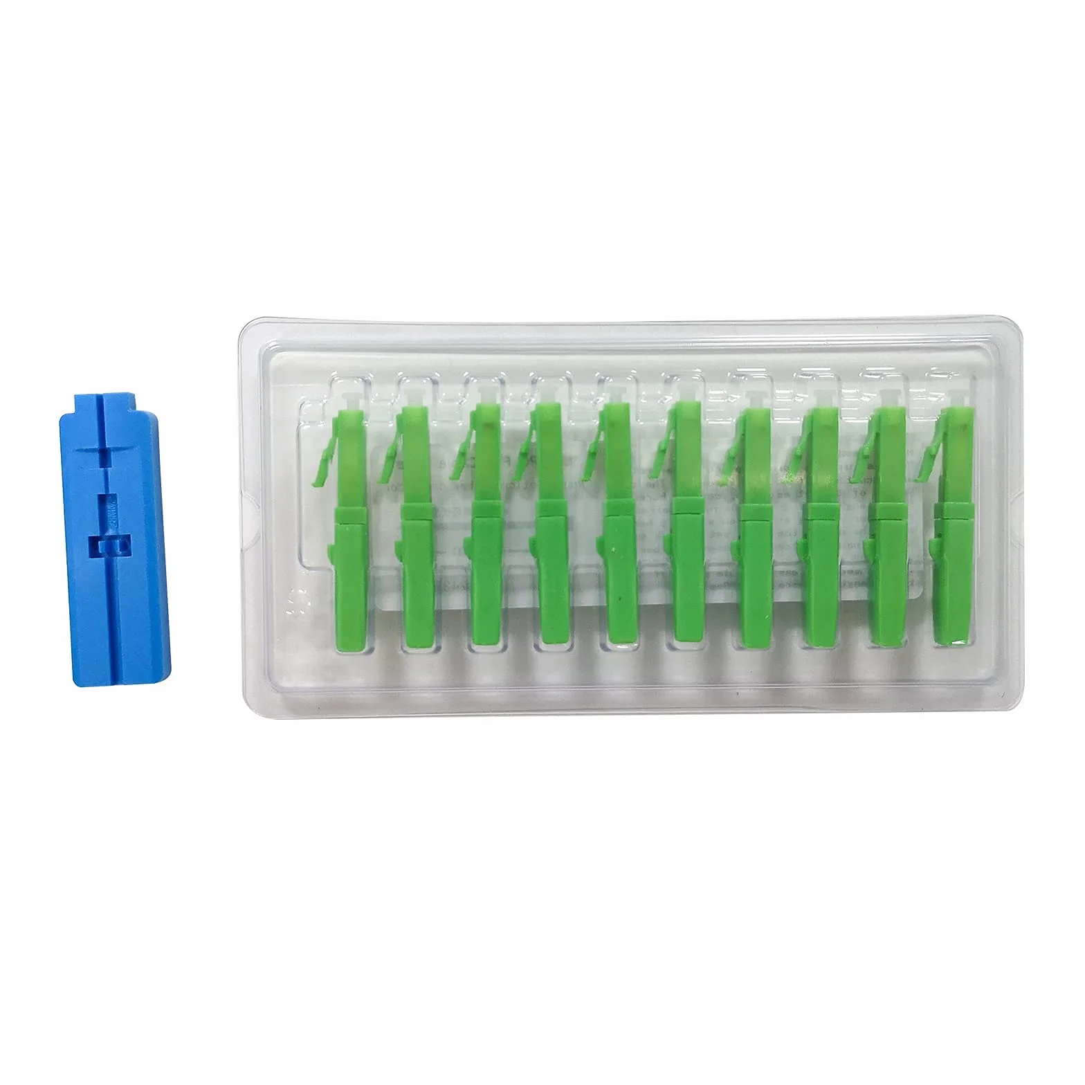 Fiber fast connector, fiber optic quick connector, LC/APC, for 2.0mm cable, 10 Pack