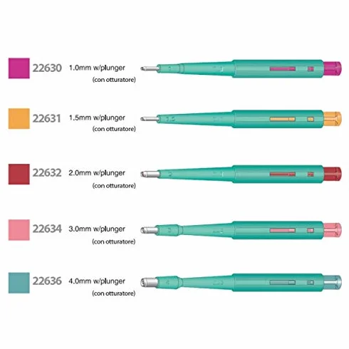 Gima 22630 Curette Biopsia con Otturatore, 1 mm Diametro, Confezione da 20