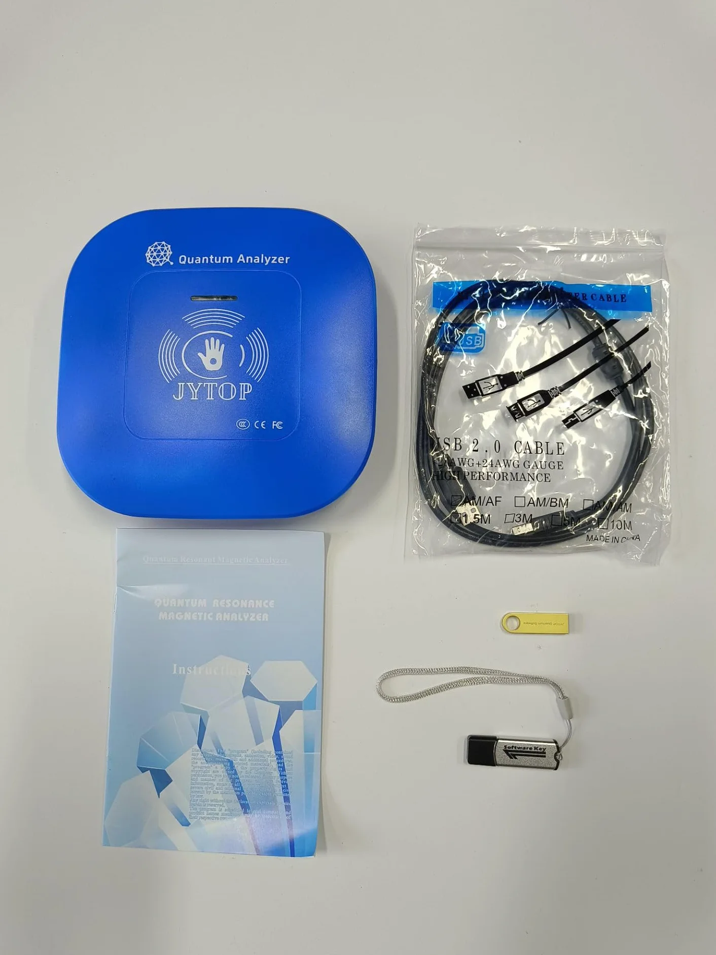 CareforYou QMR-998 Quantum Resonance Magnetic Analyzer Set Hand Touch Quantum Body Analyzer with 52 reports 10th Generation New (blu)